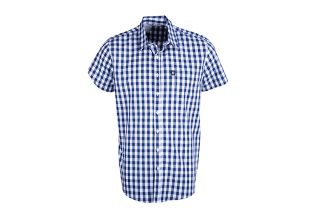 Unitrans Mens Short Sleeve Shirt - Navy Check