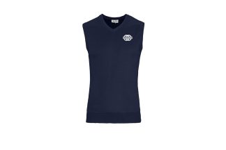 Unitrans Mens Navy Sleeveless V-Neck Pullover Jersey